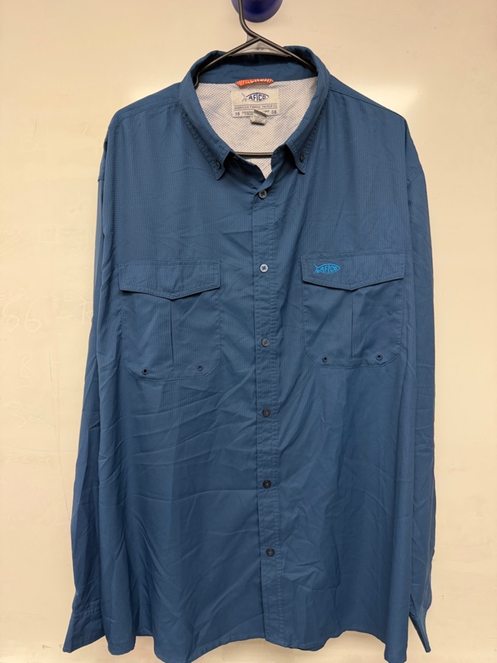 AFTCO Slate Blue Long Sleeve Fishing Shirt